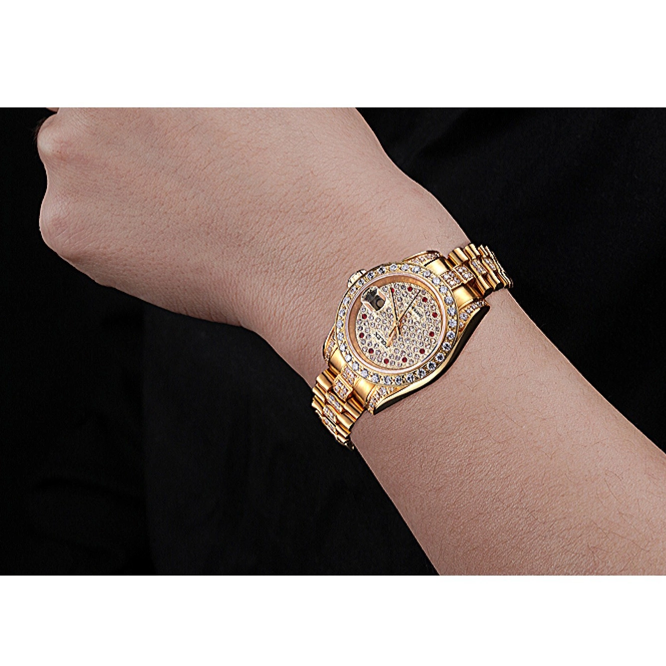 Aaa replica watch Swiss Dial DateJust 622023 Gold Diamond Rolex 0815